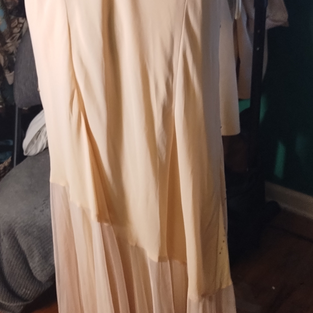Midnight Velvet Elegant Cream Maxi Dress